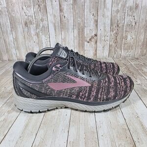 Brooks Ghost 10‎ Running Shoes Knit Athletic Sneakers Black Pink Women's 11